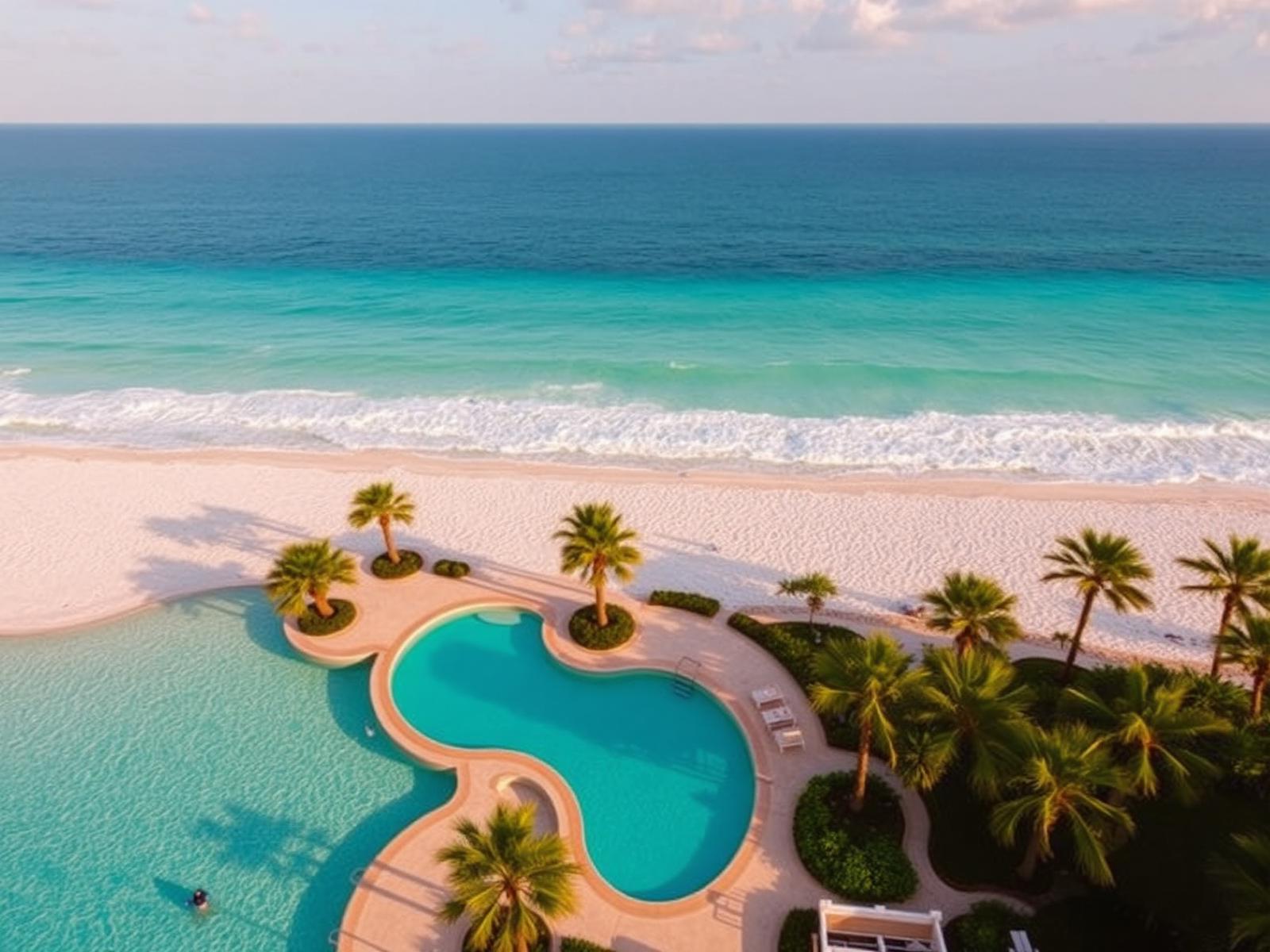 Beachfront pool